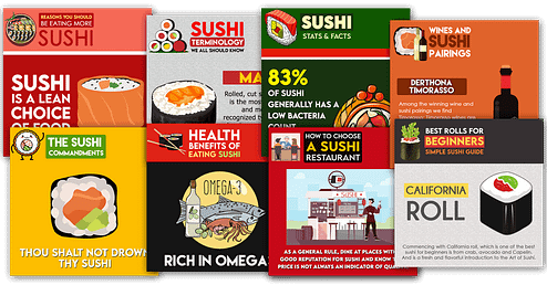 social-media-sample-images-collage-for-sushi-restaurants-marketing